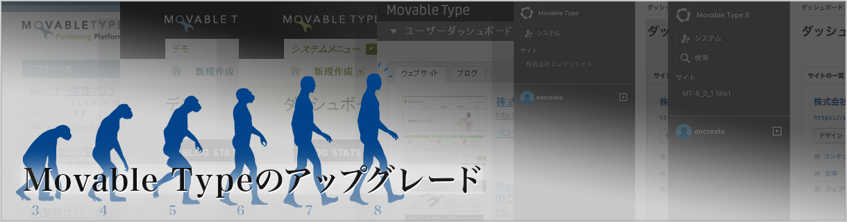 Movable Typeのバージョンアップサービスのイメージ